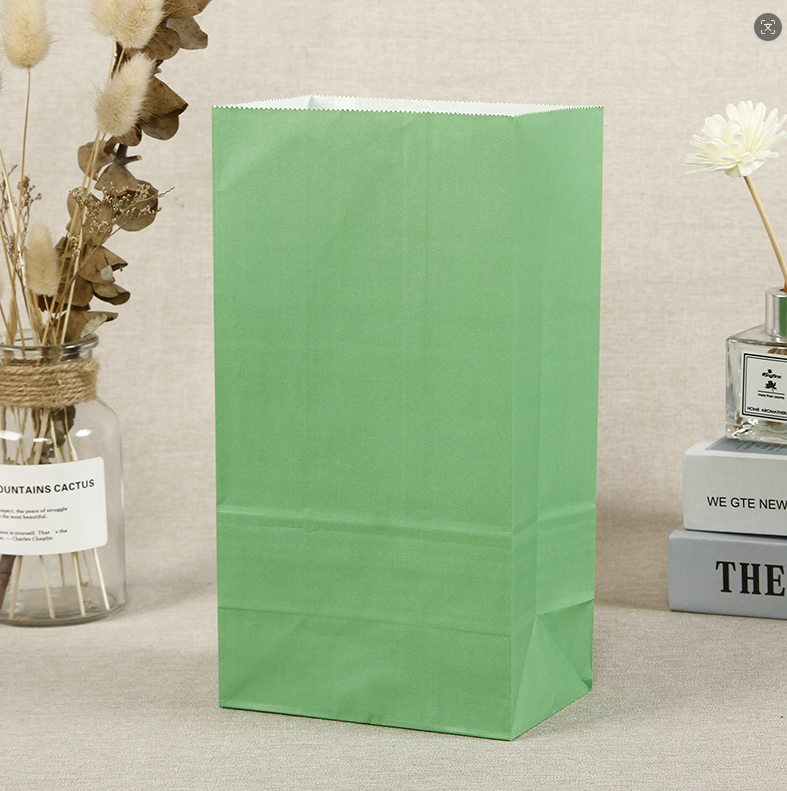 9*6*18CM Grass Green Open Paper Bag