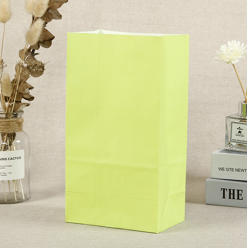 9*6*18CM Macaron Light Green Open Paper Bag