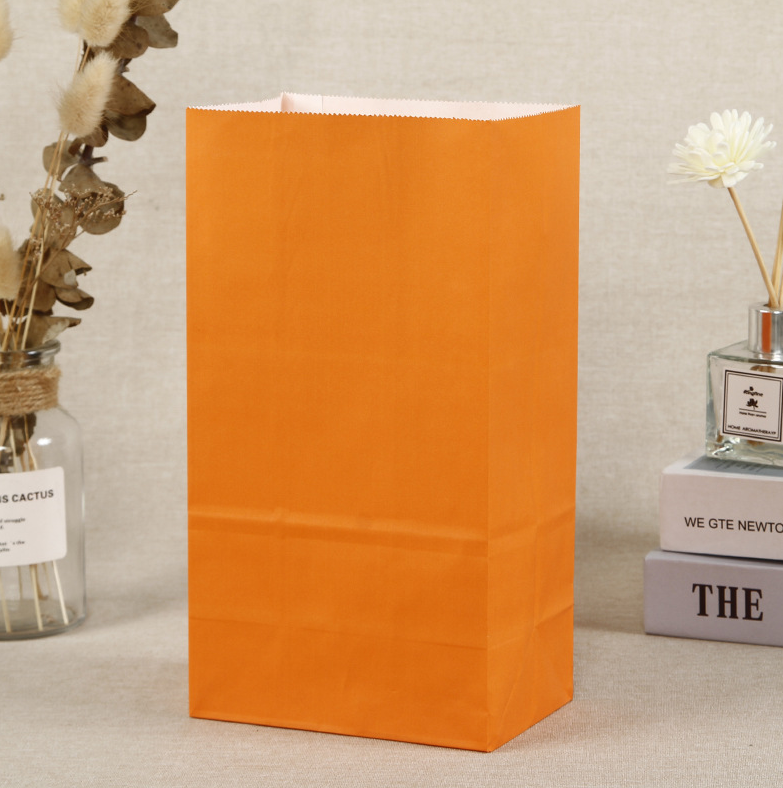 9*6*18CM Orange Open Paper Bag