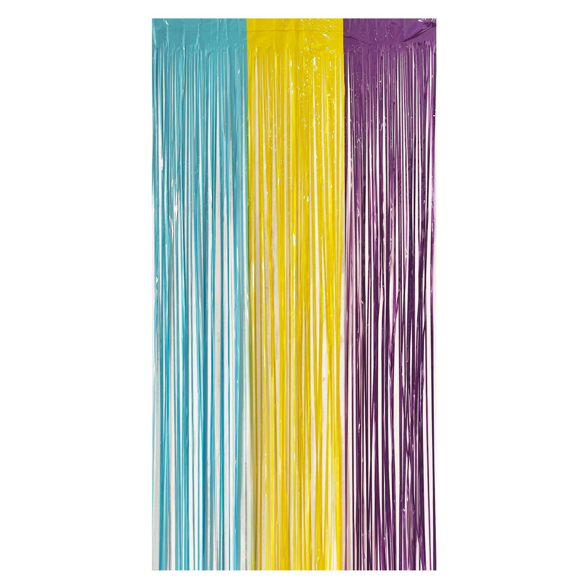 Tinsel Curtain Foil Curtain Three-color patchwork design