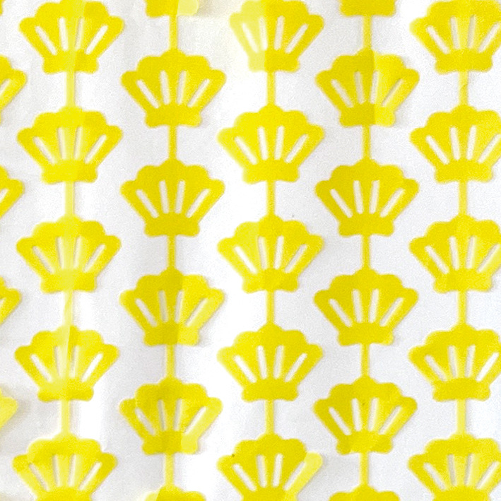 Macaroon Shell 1*2m Yellow Tinsel Curtain