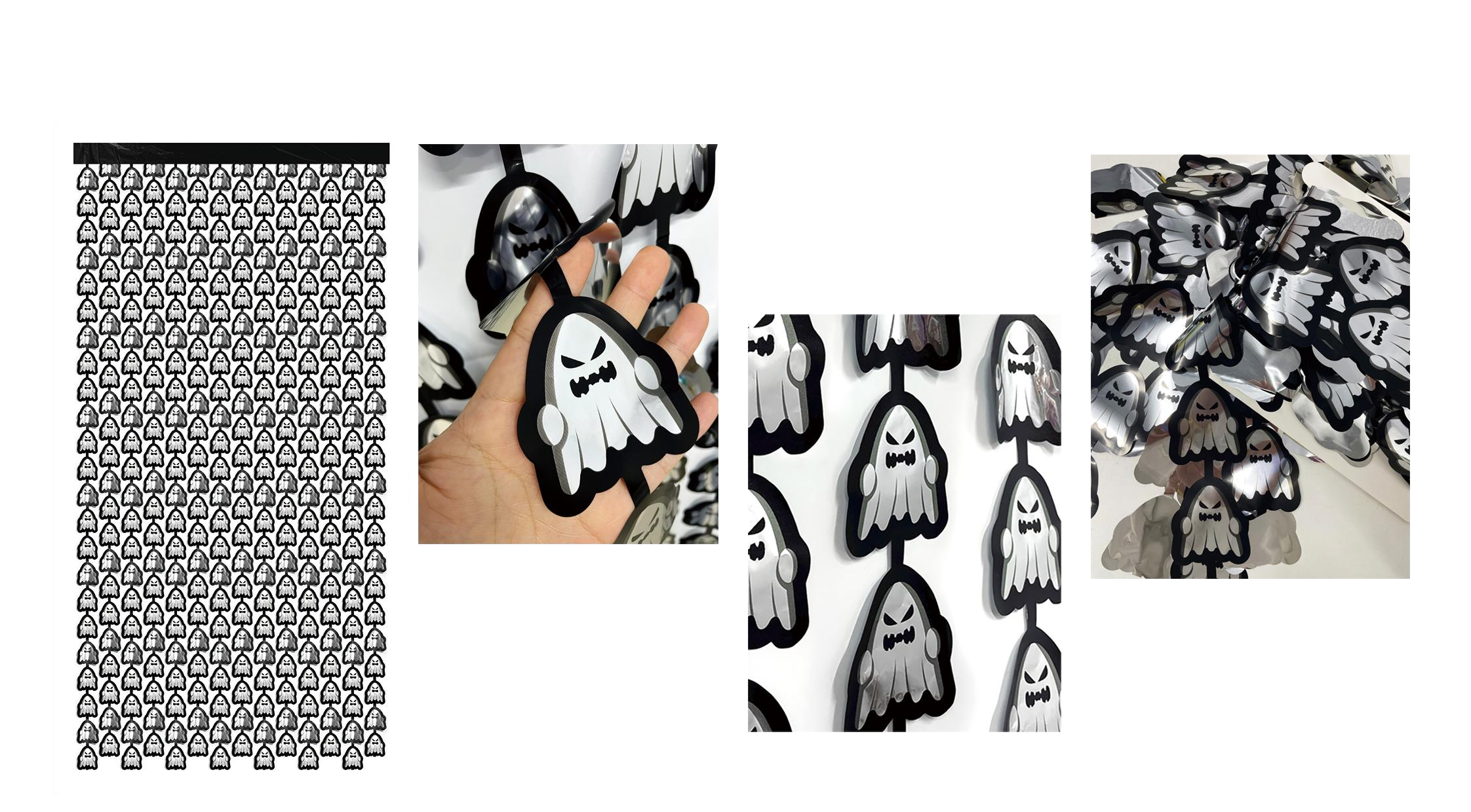 Halloween Series Rain Silk Curtain Ghost 1*2m Tinsel Curtain