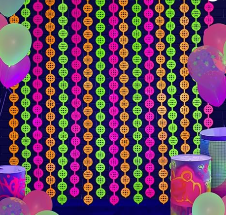 Disco Color-blocking Light Balls 1*2m Tinsel Curtain