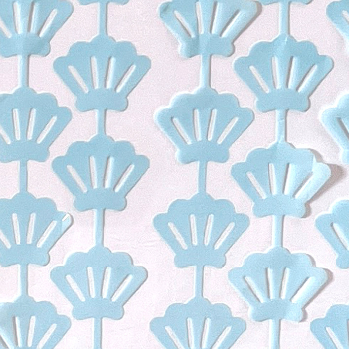 Macaroon Shell 1*2m Blue Tinsel Curtain