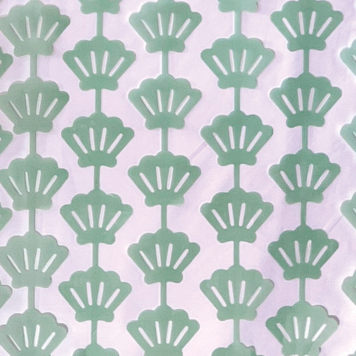Macaroon Shell 1*2m Green Tinsel Curtain