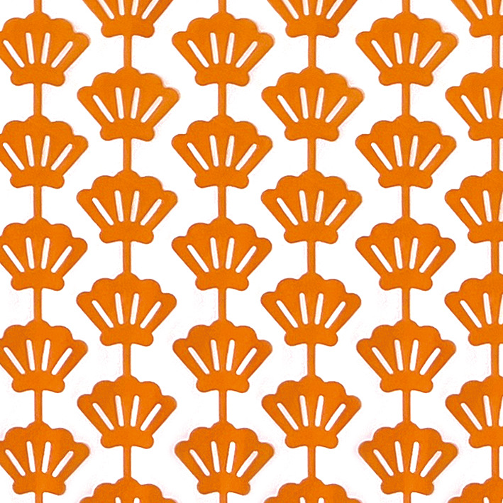 Macaroon Shell 1*2m Orange Tinsel Curtain