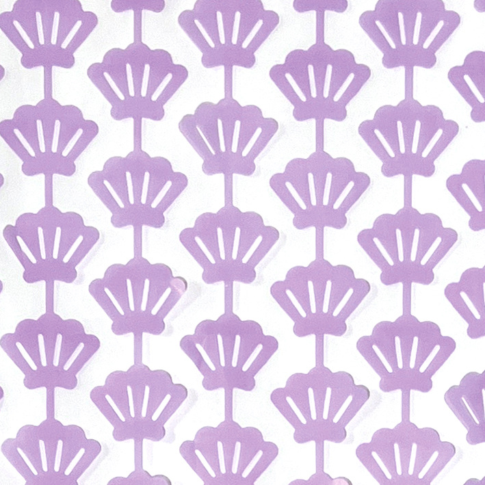 Macaroon Shell 1*2m Purple Tinsel Curtain