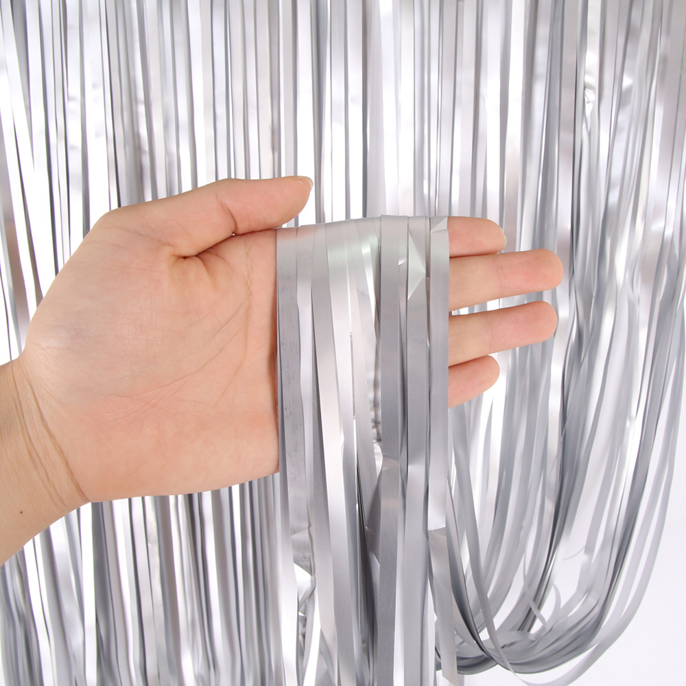 Tinsel Curtain Matte Light Series Tinsel Curtain Silver
