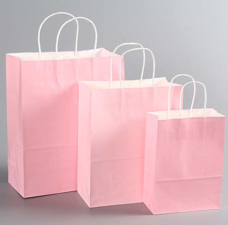 13*8*21CM Pink Paper Handbag