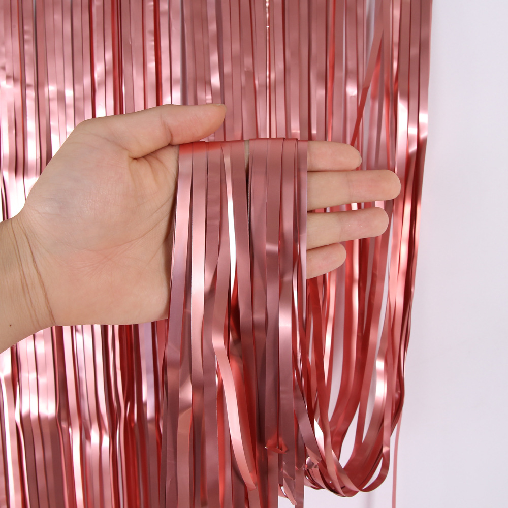 Tinsel Curtain Matte Light Series Tinsel Curtain Rose Gold