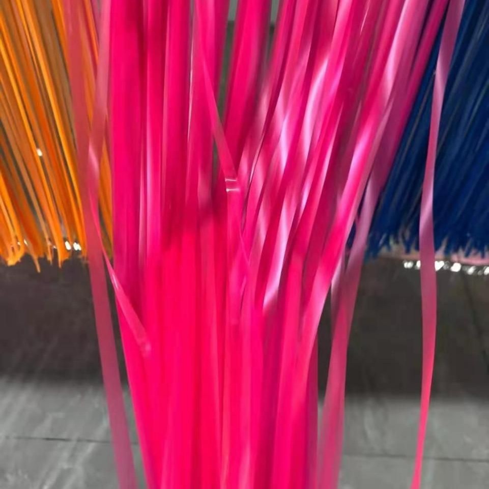 Tinsel Curtain Fluorescence Series Rose Red Tinsel Curtain