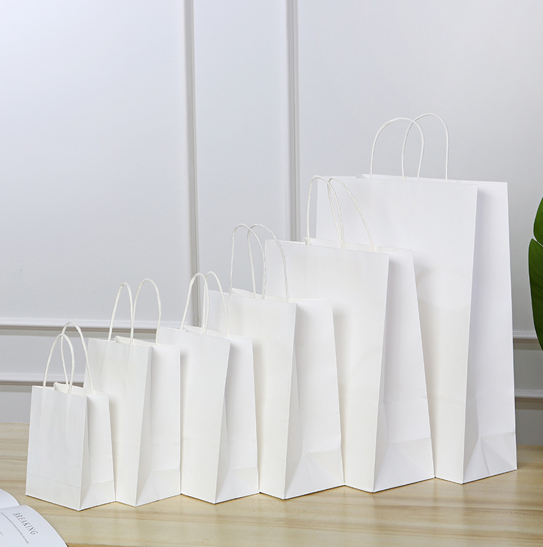 13*8*21CM White Paper Handbag