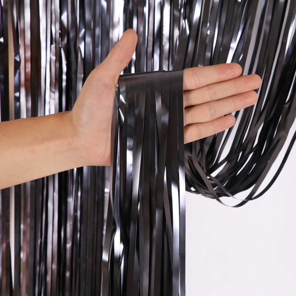 Tinsel Curtain Matte Light Series Tinsel Curtain Black