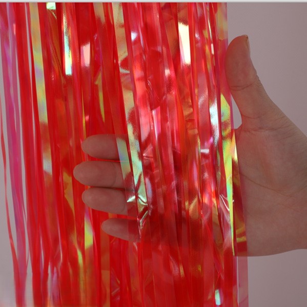Tinsel Curtain Colorful Series Tinsel Curtain Red Color