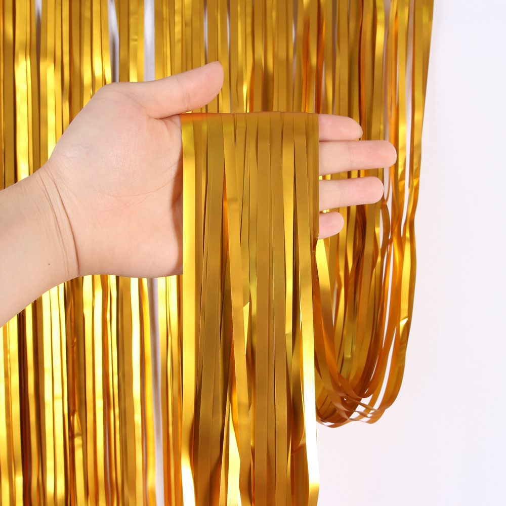 Tinsel Curtain Matte Light Series Tinsel Curtain Gold