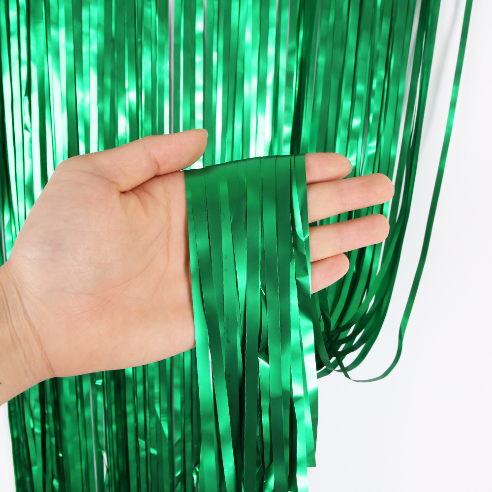 Tinsel Curtain Matte Light Series Tinsel Curtain Dark Green