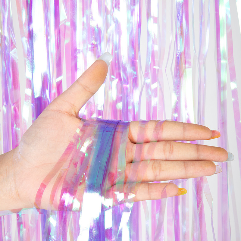Tinsel Curtain Colorful Series Tinsel Curtain Purple Color