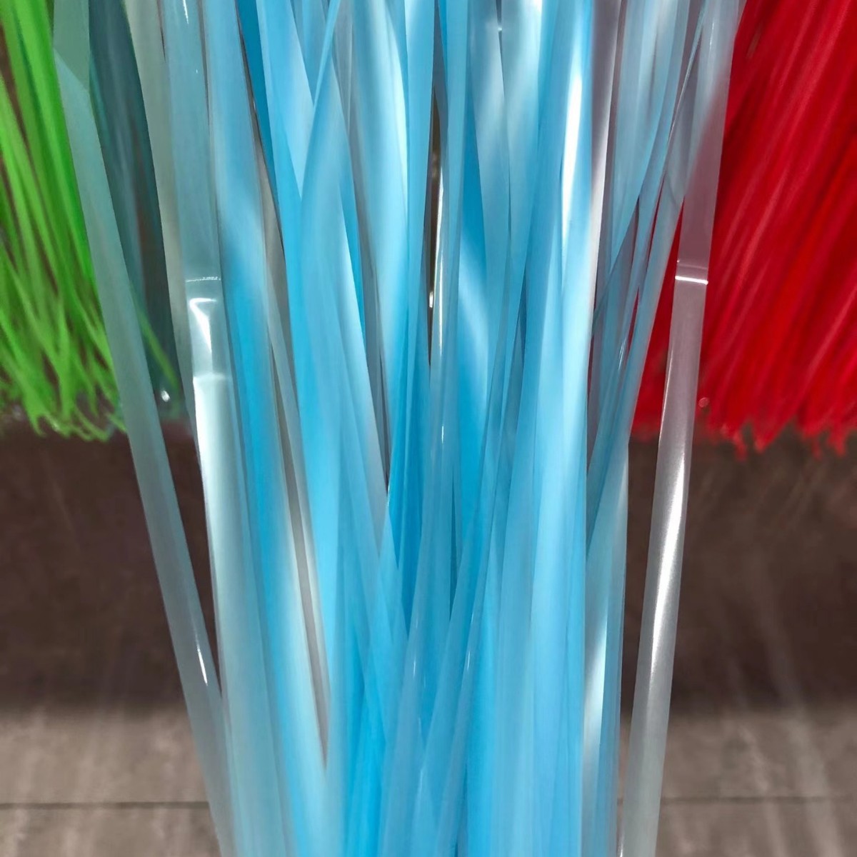 Tinsel Curtain Fluorescence Series Light Blue Tinsel Curtain