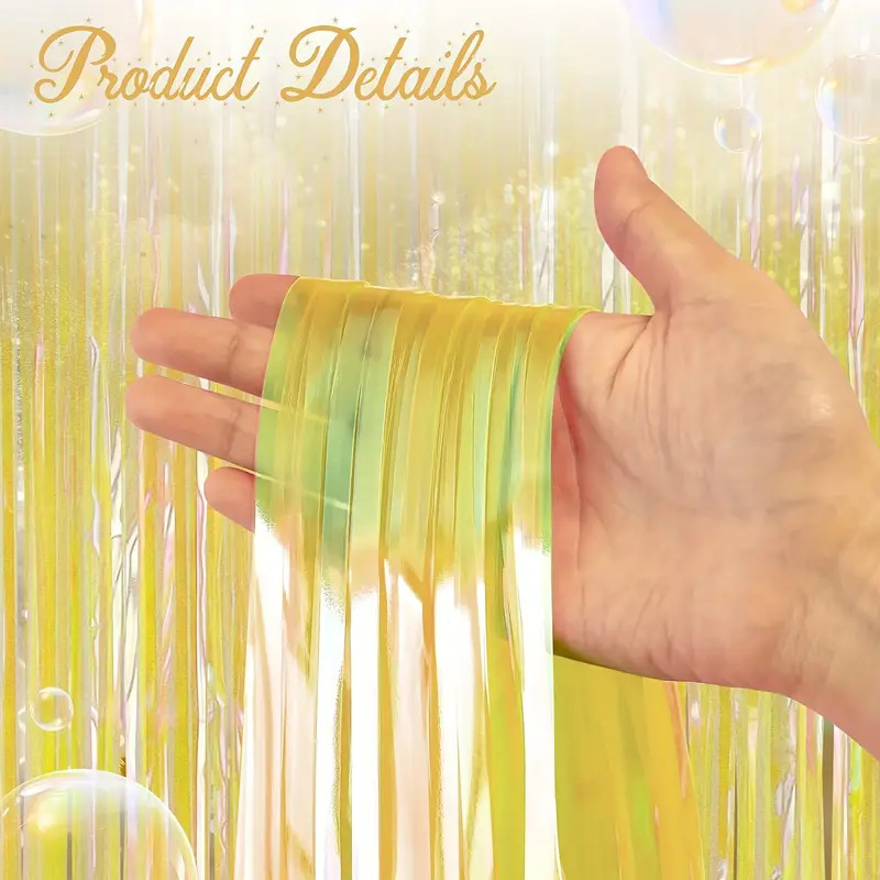 Tinsel Curtain Colorful Series Tinsel Curtain Yellow Color