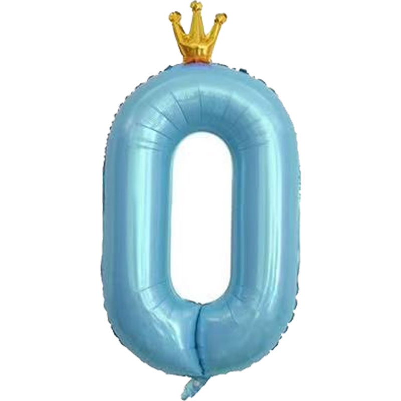 40 inch US Version Crown Number 0 Balloon