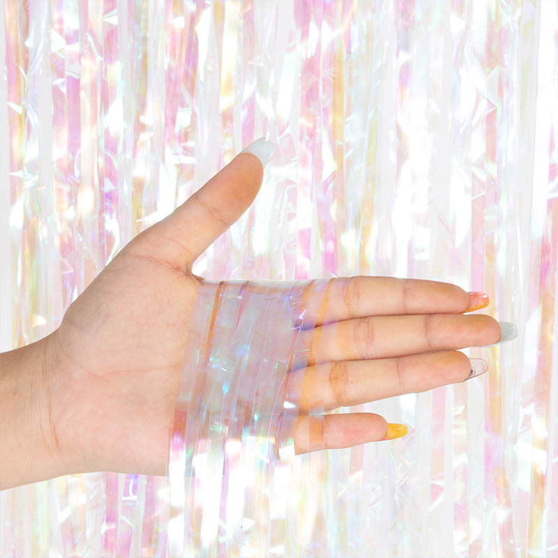 Tinsel Curtain Colorful Series Tinsel Curtain Pink Color