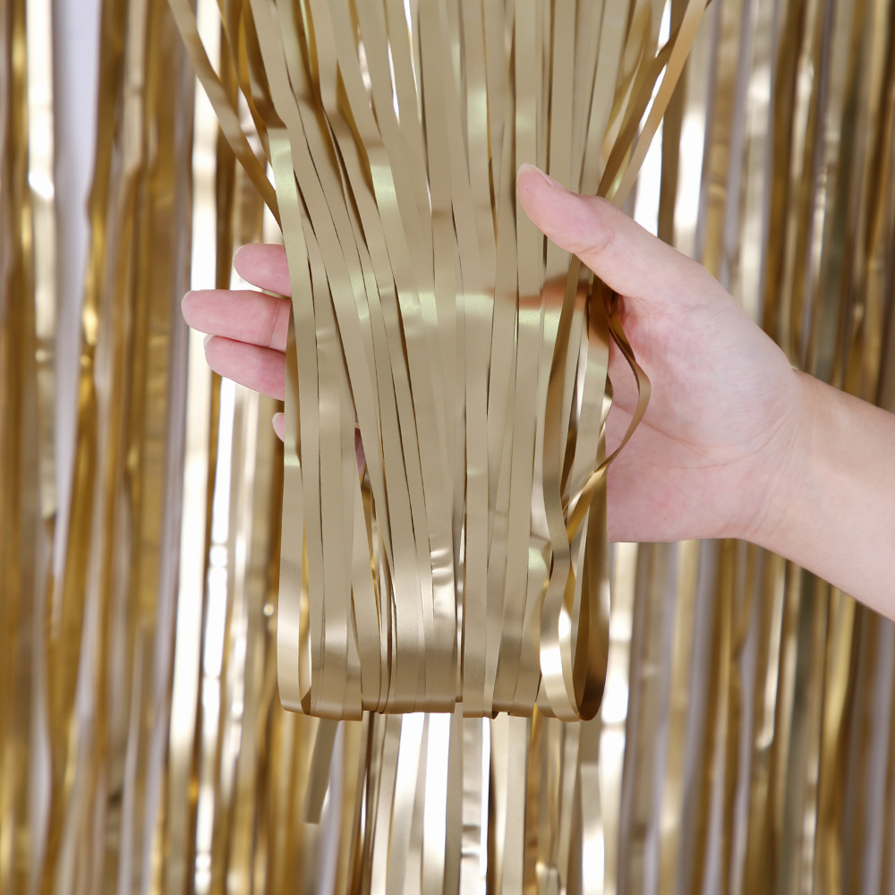 Tinsel Curtain Matte Light Series Tinsel Curtain Light Gold
