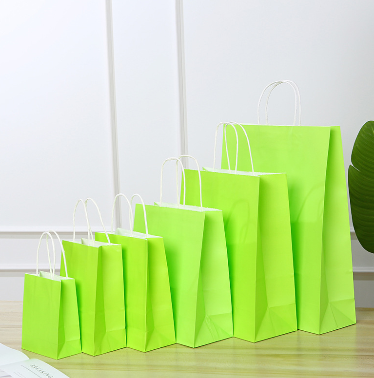 13*8*21CM Light Green Paper Handbag