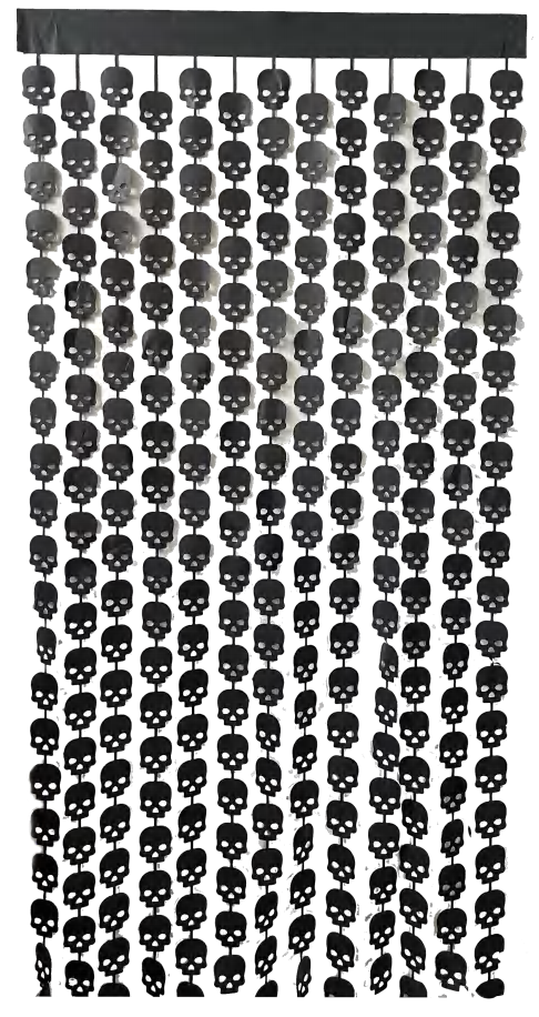 Tinsel Curtain Halloween Series Skull Tinsel Curtain