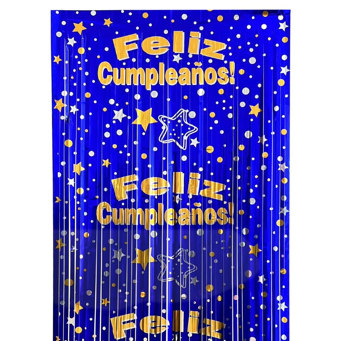 Tinsel Curtain Spanish Wide Strip Blue Tinsel Curtain
