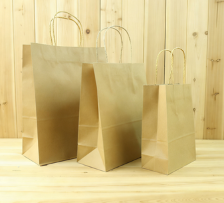 13*8*21CM Natural Leather Tone Paper Handbag