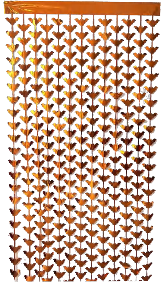 Tinsel Curtain Halloween Series Gold Bat Tinsel Curtain