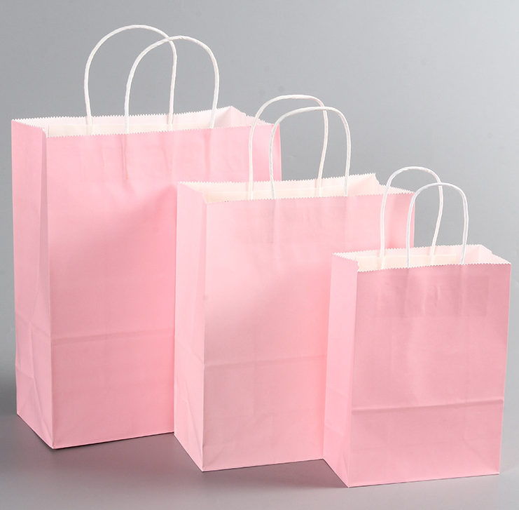21*11*27CM Pink Paper Handbag
