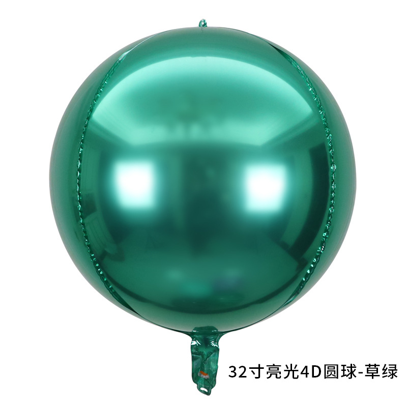 32 inch Grass Green 4D Sphere Shaped Foil Balloon