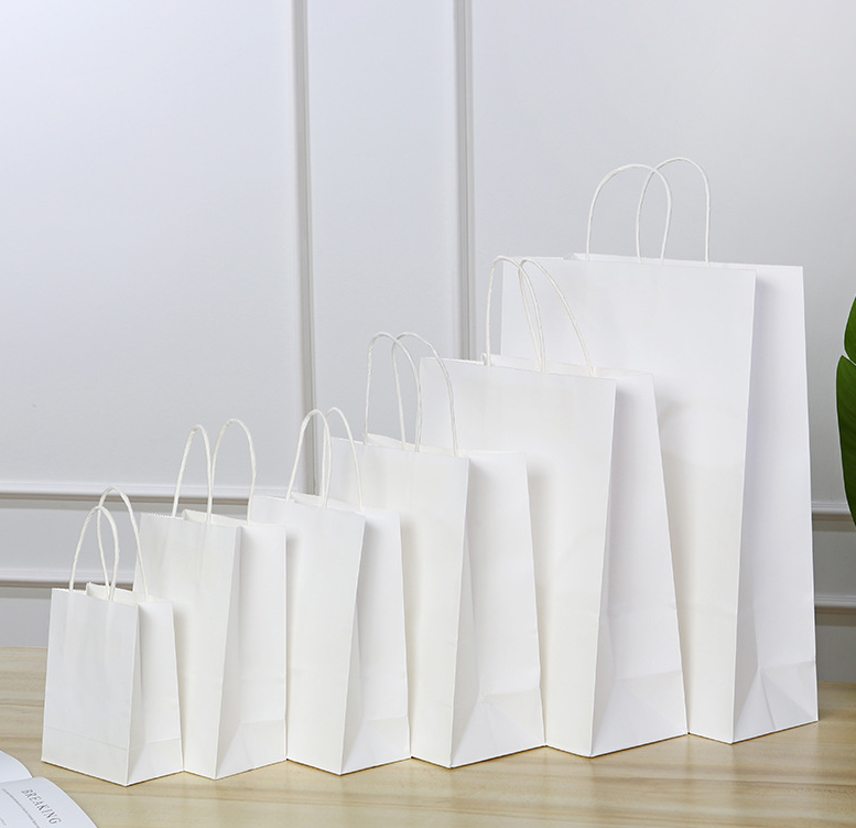 21*11*27CM White Paper Handbag
