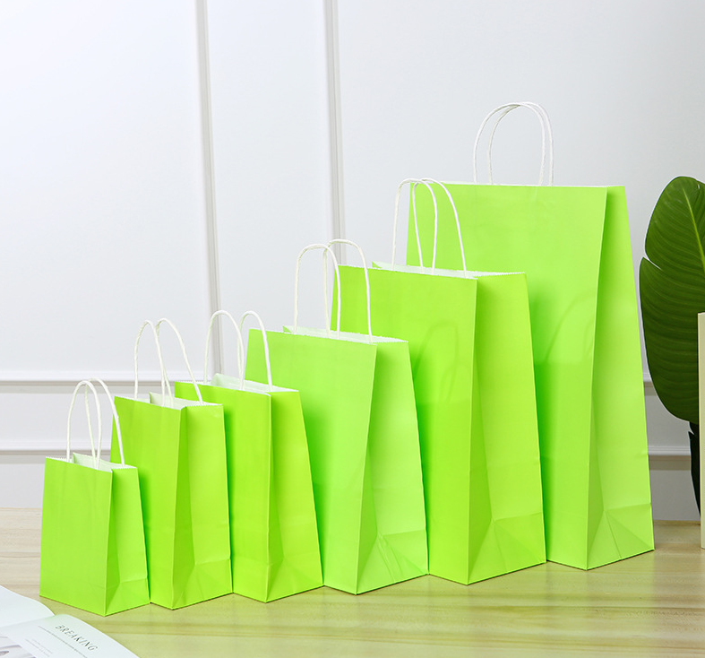 21*11*27CM Light Green Paper Handbag
