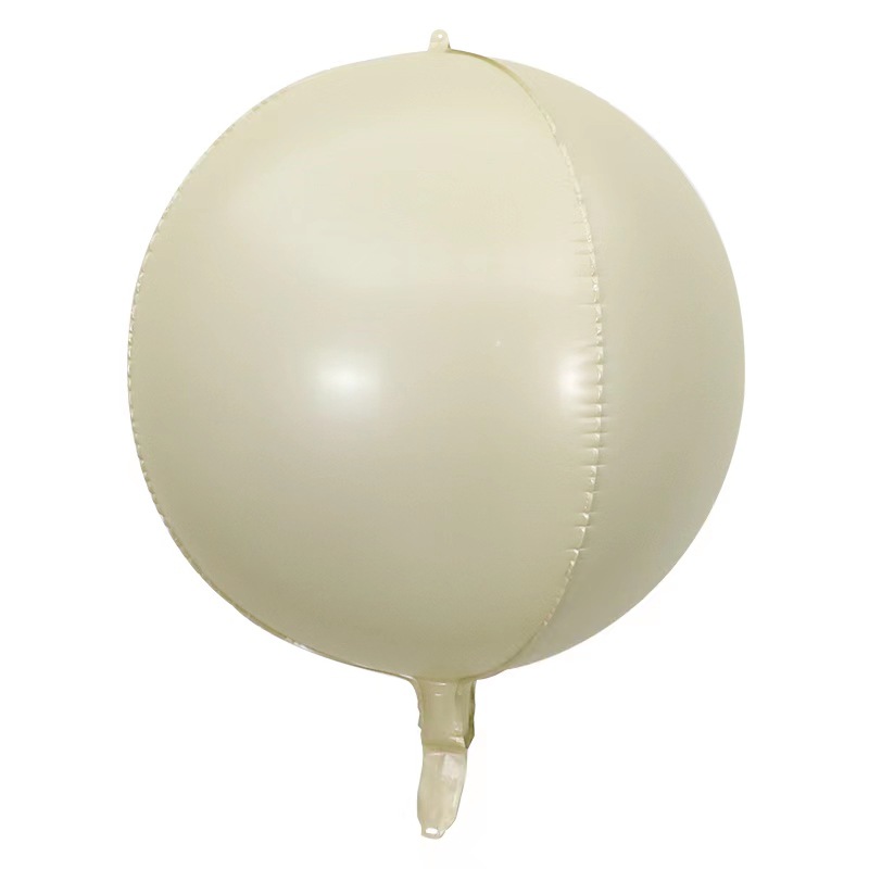 22 inch Cream White 4D Sphere Shaped Foil Balloon
