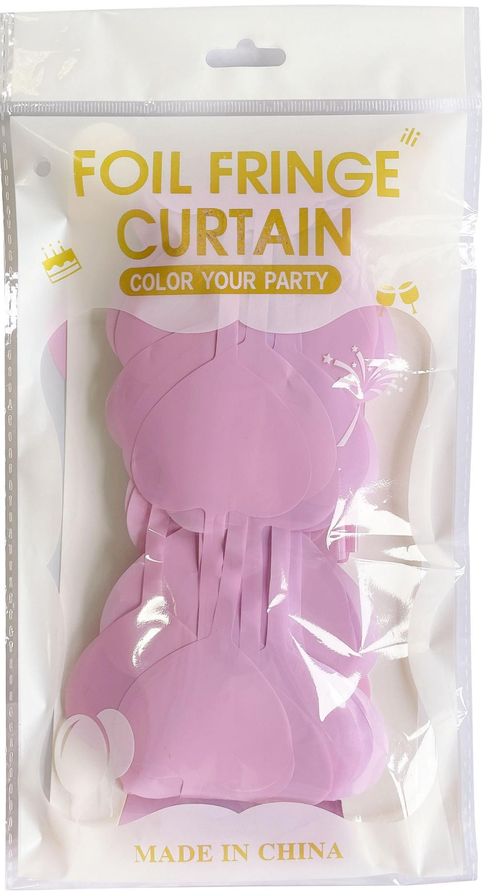 Makaron Heart Shaped Series Light Purple Tinsel Curtain