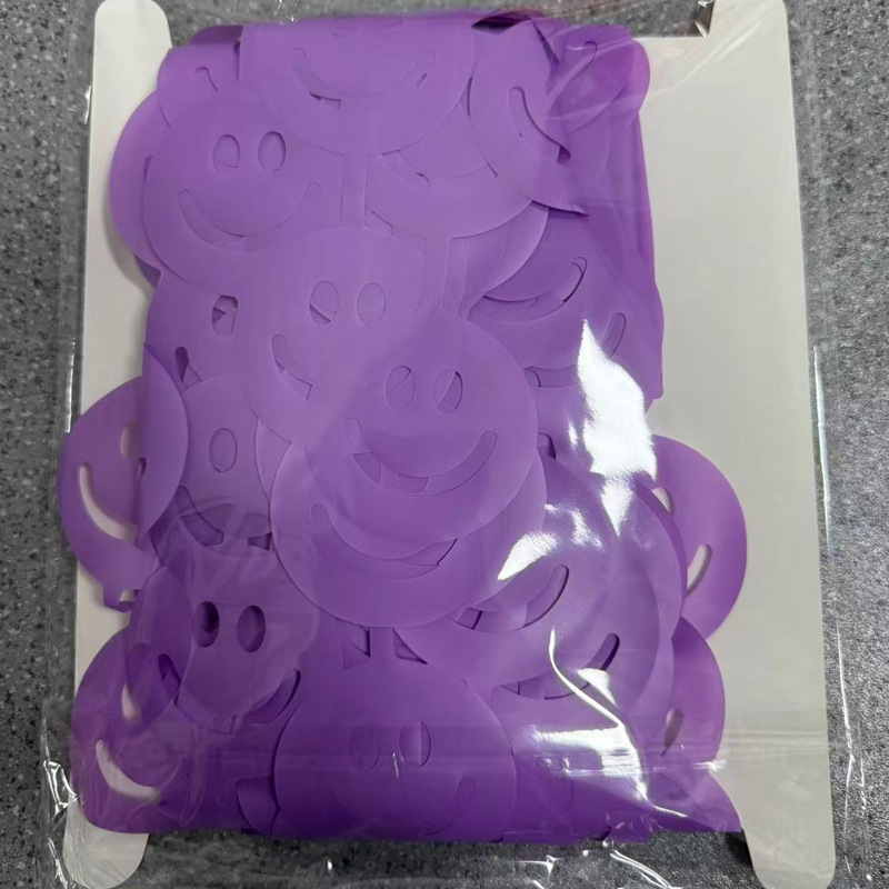 Tinsel Curtain Smiling Face Series Purple Tinsel Curtain