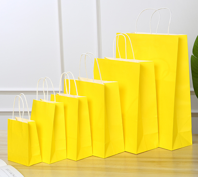21*11*27CM Yellow Paper Handbag