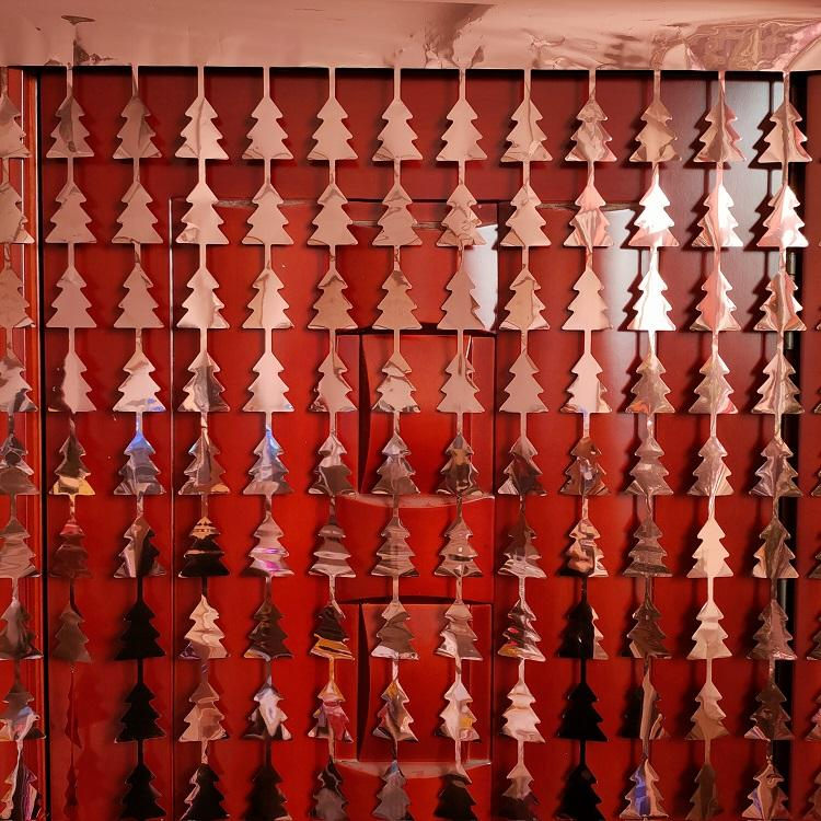 Light Christmas Tree Series Pink Tinsel Curtain