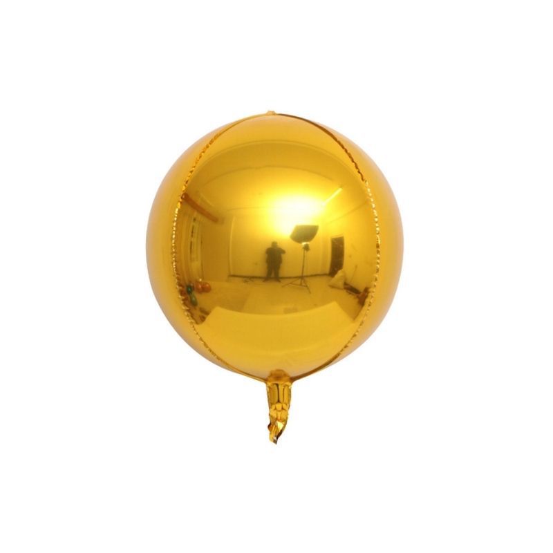 18 inch Gold 4D Sphere Shaped Foil Balloon