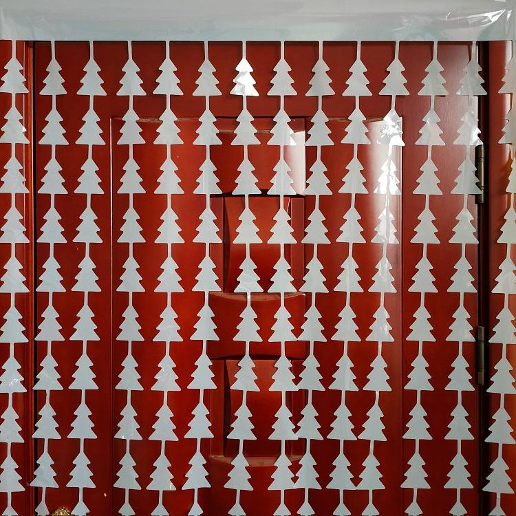 Light Christmas Tree Series White Tinsel Curtain