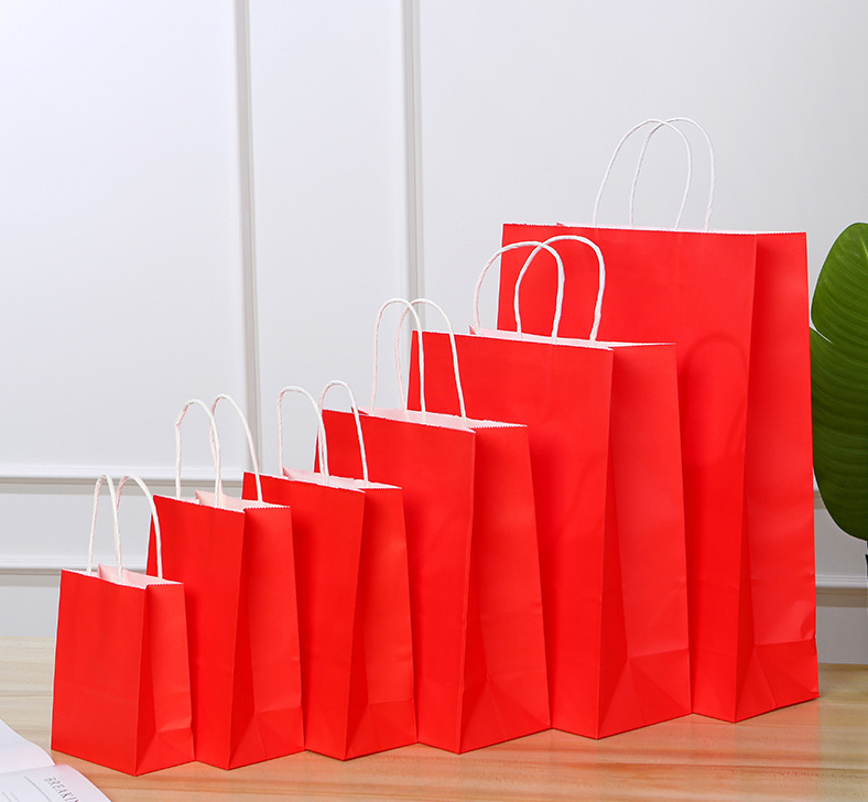 21*11*27CM Red Paper Handbag