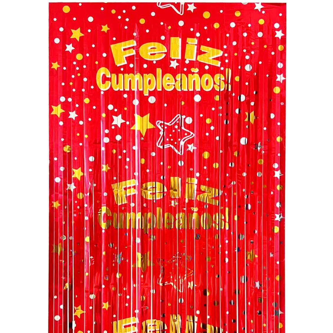 Tinsel Curtain Spanish Wide Strip Red Tinsel Curtain
