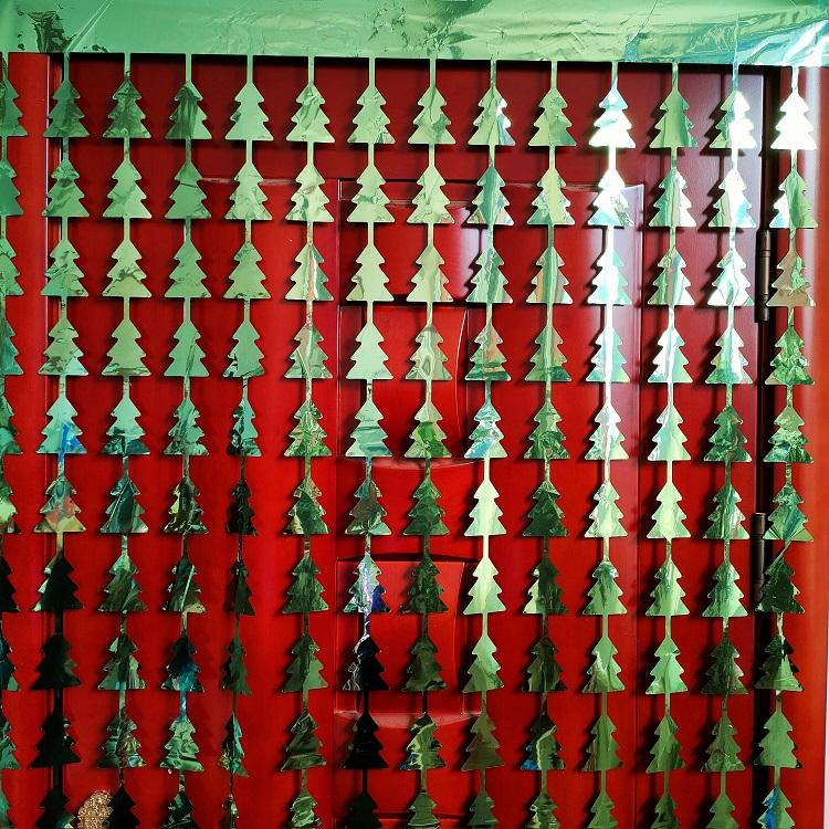 Light Christmas Tree Series Light Green Tinsel Curtain