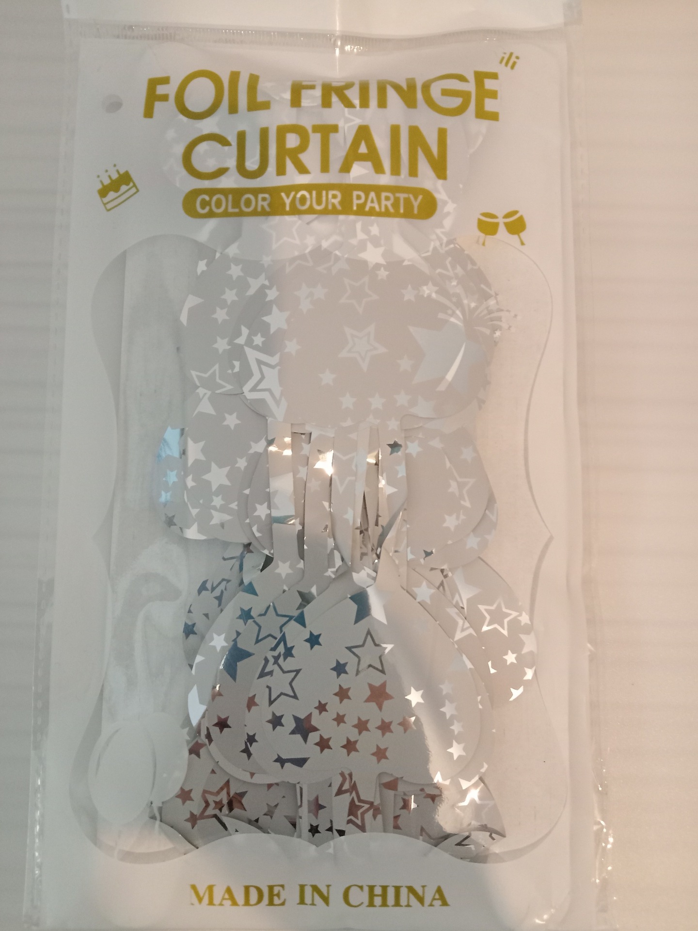 Tinsel Curtain Ceramic Star-shaped Silver Tinsel Curtain