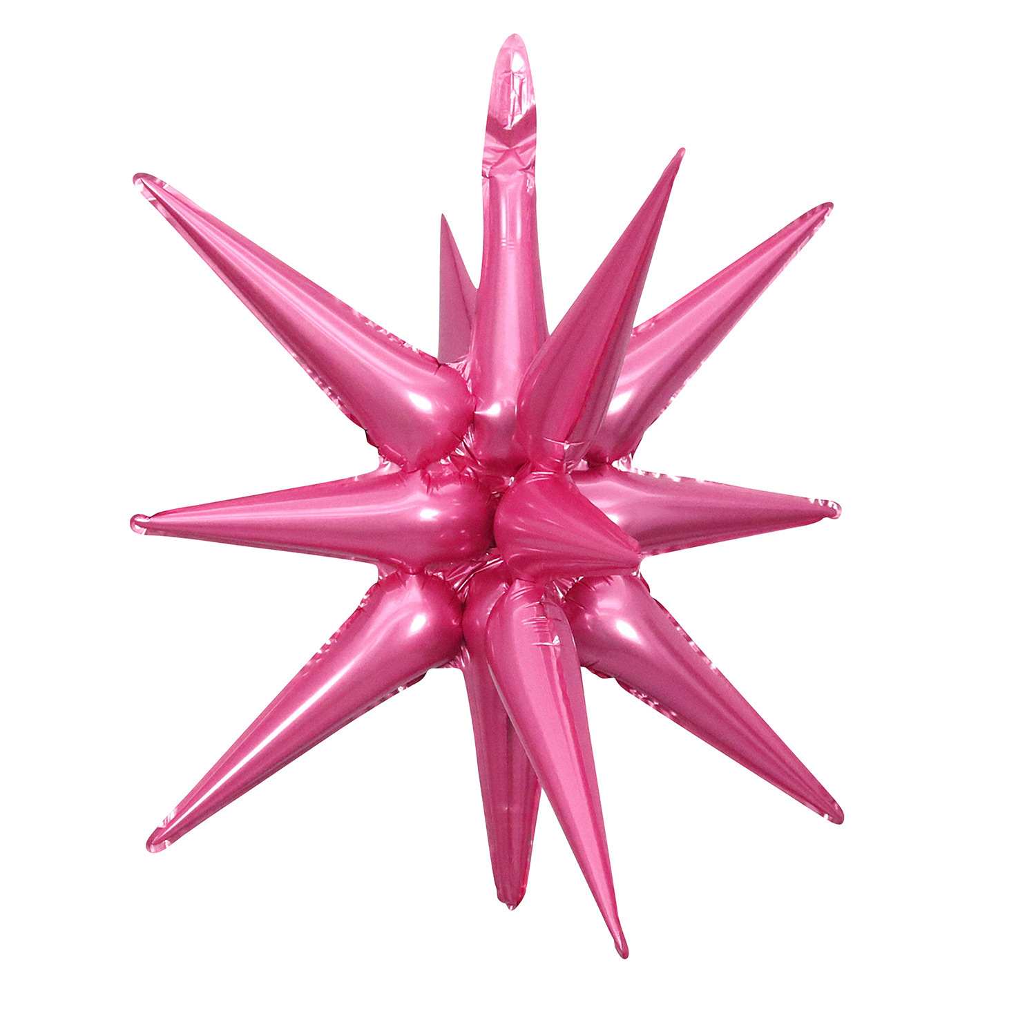22 inch Pink Connected Starburst Foil Balloon