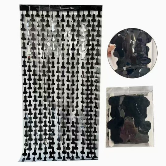 Tinsel Curtain Hen Party Black Tinsel Curtain