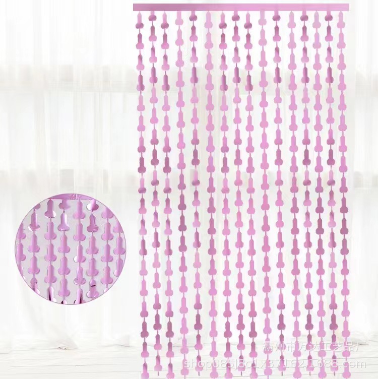 Tinsel Curtain Hen Party Pink Tinsel Curtain