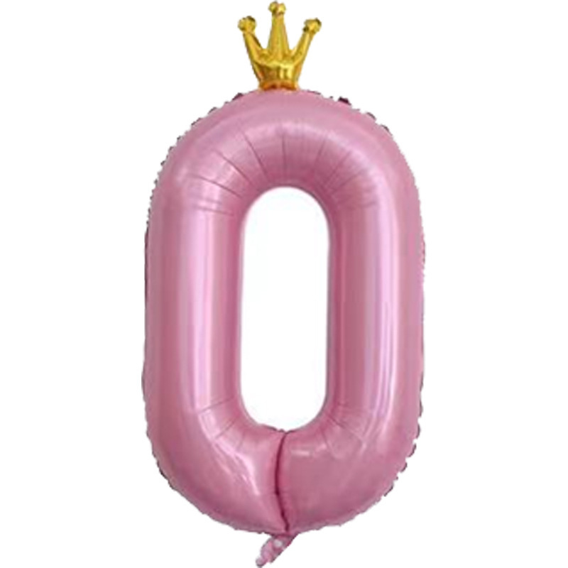 40 inch US Version Pink Crown Number 1 Balloon